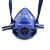 SHIGEMATSU日本重松制作所TW01SC防尘防毒口罩焊接防烟矿山打磨喷漆涂装 蓝色主体+T2防粉尘芯一个 M
