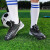 UKMR安·踏踏儿童足球鞋钉魔术贴搭扣男女童小学生训练鞋草乔·丹特·步 粉色 38 球袜+护板