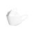 OIMG白色3D立体口罩柳叶型鱼嘴型独立包装四层防护 外科口罩黑色 独立包装100只