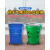 铁垃圾桶户外大号环保收集桶市政小区环卫挂车专用圆铁通金属热销 1.8加厚蓝色带盖款