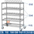 SMT物料架料盘架镀铬架电阻电容货架贴片料架物料车单双峰 907*457*1500*4层2双2单+轮