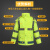 反光雨衣雨裤套装建筑施工萤光保安巡逻防风定制印字防 萤光绿套装
