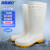海斯迪克 HKC-5 耐油防滑雨鞋雨靴 白色女高筒37码