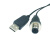USB转M12 8芯航空头 适用天平RS232串口通讯线 USB转8针 1.8m