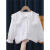 奥特曼女童春秋季白色娃娃领衬衫2024儿童长袖衬衣洋气大童时髦 021款白色 110cm