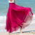 隐藏的花沙滩裙女海边度假长裙裙2020夏季新款波西米亚八米大摆半身裙雪纺 黑色 S 身高153-158