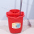 手动挤塑料手压地拖桶拖地拖把桶旋转老式拧水单桶水桶墩布桶 502大红色一套(带篮子)+1个篮子