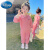 迪士尼女童春装套装2024新款儿童春季洋气女宝宝春秋款时髦卫衣两件套潮 西红色 90cm(90cm)