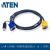 ATEN 宏正 2L-5202UP 工业用1.8米USB接口切換器线缆 提供HDB及USB信号接口(电脑端) 三合一(鼠标/键盘/显 示)SPHD信号接口(KVM切換器端)內建PS2轉USB轉換器