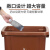 定制适用无盖分类垃圾桶大容量商用餐饮大号黑干棕湿可回收有害带盖上海版 上海版30升无盖 黑干垃圾