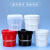 加厚塑料桶酱料空胶桶密封油漆桶小白水桶5/20L升25kg级带盖定制 1.5L透明升级易开款×2个