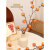 靠森（Kaooseen）仿真花假花柿子摆设柿柿如意摆件餐桌花束绿植干花客厅装饰品插花 三角粗陶花瓶