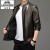 老爷车（LAOYECHE）香港品牌春秋季新款男士皮衣感潮流立领皮夹克外套 黑色XFL-AL-PY2151 XL