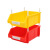 塑料组合式零件盒货架五金工具收纳盒立式螺丝元件斜口物料零件箱 (430*200*166mm)红色