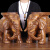 实木雕刻大象凳子换鞋一对木质象摆件落地玄关客厅手工艺礼品乔迁 特大号黑檀木 福象凳