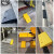 门槛斜坡垫塑料路沿坡台阶马路牙子爬坡板道边上坡三角垫 长49宽27高7cm黄色