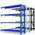 铭沃 仓储货架仓库超市多功能货架展示架钢制储物置物架 轻型200*40*200cm蓝色副架四层/套