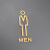立体男女洗手间指示牌卫生间标识牌金色克力加厚厕所导向牌 金色男女共用一对 30x20cm