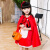 米可杉万圣节儿童服装女童卡通cosplay小红帽表演女孩童话公主裙演出服 小红帽L120-130