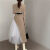 XMSWR网纱半身裙气质短款小西装外套高腰两件套女2024秋季新款工装套装 半身裙单件 S