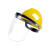 润华年电焊面罩安全帽式支架面屏防护冲击头戴式焊帽工专用烧氩弧焊接 支架+黑屏