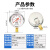 红旗（HONGQi）YTN-60径向充油抗震水压表0-6mpa耐震防震油压表气压表M14*1.5	