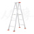 从豫 折叠安全工程梯子 铝合金人字安全梯 加厚双面楼梯铝梯 工程梯2米2mm厚度 一个价