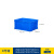 塑料周转箱筐子长方形加厚带盖大号养龟缸储物收纳箱物流胶框胶箱 400200（外径450330210）黄色