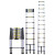 冰禹 铝合金伸缩梯子 竹节梯加厚工程梯子直梯一字梯升降楼梯 10步单面梯2.9米步距30cm BYS-376