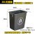 废物垃圾桶黄色加厚款无盖桶污物塑料桶方形2L3L5L10L15L20L 20L灰色无盖桶加厚款