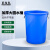 匠柏岚 加厚大圆水桶 工业物业室外大塑料桶不带盖塑料大容量水桶 蓝色不加盖60L 1个