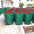 品乐涤 户外铁皮垃圾桶 圆形绿色环保加厚分类特大号挂车桶 绿色 1.5厚（无盖） 1个