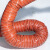 达维塔  高温风管 红色矽胶硫化热风管高温软管耐高温钢丝管通风管  内径160mm/4米