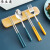 萝塑筷子勺子套装学生不锈钢便携餐具三件套儿童叉子单人上班 两件套蓝色