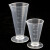 海斯迪克 HKCL-759 PP三角量杯 三角杯 刻度杯塑料量杯 刻度量杯透明杯 25+50+100ml 