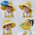 迪士尼（Disney）儿童防晒帽夏季帽子男宝宝遮阳帽男童女童空顶帽男孩太阳防紫外线 黄色 50-56cm2-10岁