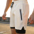 DAFY双层运动短裤男春夏新款拉链口袋弹力篮球裤四分裤二合一假两件套 黑色 XL