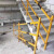 工地楼梯扶手施工临时定型化临边防护伸缩可调方管安全楼梯护栏 黄黑色