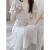 悦丹曼小香风连衣裙2024夏季新款女装气质淑女新品法式白色高级感仙女女 蜜粉色 S