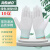 海斯迪克 防滑防护尼龙手套 工厂浸胶劳保手套HKSB02 绿色PU涂指10双/打（M码）