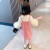 迪士尼（Disney）女童春装裙子2024新款春秋长袖连衣裙宝宝洋气公主儿童假两件原创 粉色 90cm