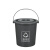 金诗洛 厨房手提垃圾桶带盖 灰色20L圆桶+盖 其他垃圾 农村小区分类餐厨干湿分离桶 KT-354