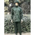单人雨衣男女通用墨绿色便携式武汉分体雨衣户外运动垂钓雨披工业品 L 165/88