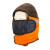 棉安全帽内衬冬季工地施工防寒保暖皮头套冻内胆帽套通用套环卫用 黄绒粘贴款+八孔