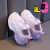 G.DUCK KIDS GO WITH DUCK 小黄鸭女童鞋子新款儿童运动鞋轻便小学生跑步鞋透气网鞋中大童 紫色皮面  豪华版 [送电子手表 26 码内长16.3厘米