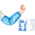 YHGFEE一次性袖套防水防油污加厚耐磨PE防尘养殖场工作手臂蓝色套袖塑料 透明款500只