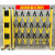恒百思电力施工安全护栏玻璃钢绝缘移动伸缩围栏道路警示隔离栏栅栏围挡 黑黄1.2米高8米长