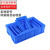 周转箱长方形塑料物流箱蓝色方框零件盒元件物料盒可叠加加厚养 2号蓝650*410*155mm