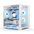 HUANANZHI台式机电脑机箱ATX游戏开放式matx塔式组装x79/x99侧透DIY机箱 新锐海景房-白色