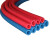 彩色橡塑保温管ppr红蓝水管保护套空调铜管铁管防护保温棉B1阻燃 国标B1内径32*8mm1.8米蓝色